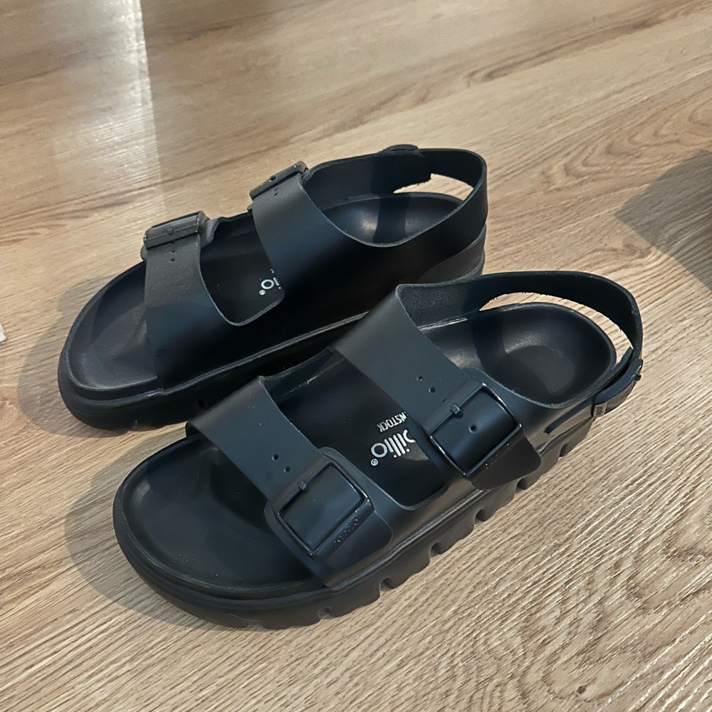 Birkenstock Papillo Black Double Strap Sandals